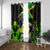 Jamaica Lightning Bolt Window Curtain Proud of Jumieka Splash Style Black Color - Wonder Print Shop