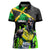 Jamaica Lightning Bolt Women Polo Shirt Proud of Jumieka Splash Style Black Color - Wonder Print Shop