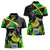 Jamaica Lightning Bolt Women Polo Shirt Proud of Jumieka Splash Style Black Color - Wonder Print Shop