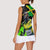 Jamaica Lightning Bolt Women Sleeveless Polo Shirt Proud of Jumieka Splash Style Black Color - Wonder Print Shop