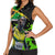 Jamaica Lightning Bolt Women Sleeveless Polo Shirt Proud of Jumieka Splash Style Black Color - Wonder Print Shop