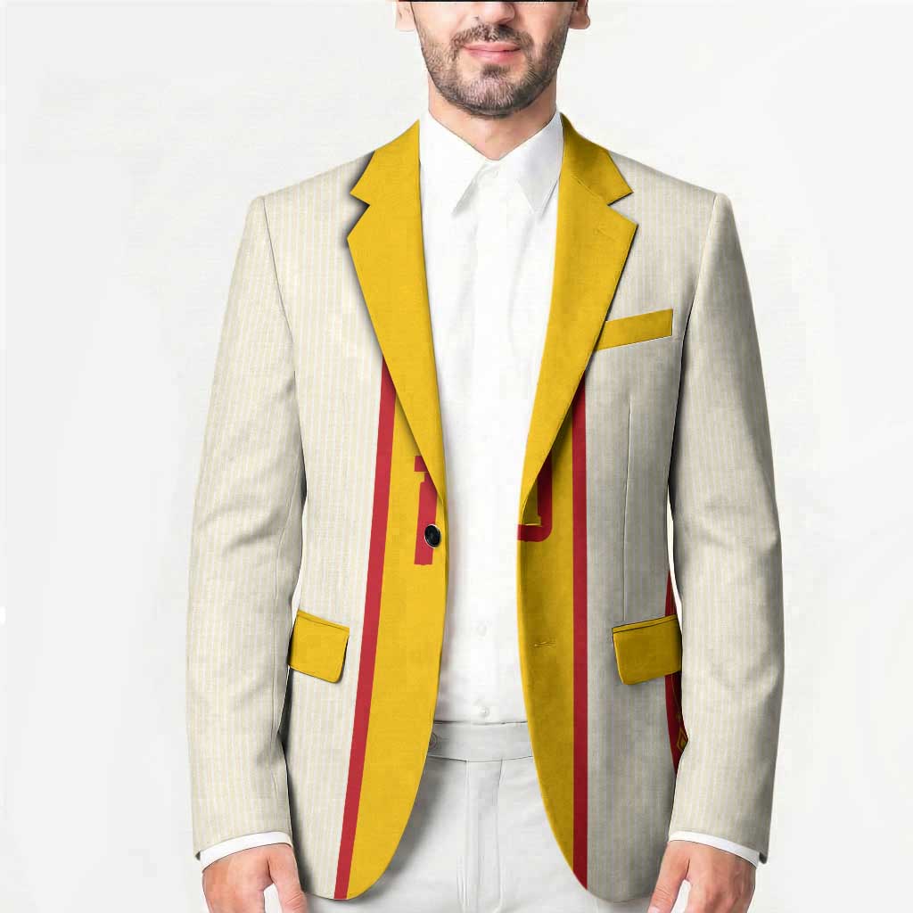Custom Spain National Football Blazer Pinstripe Flag with Royal Crest