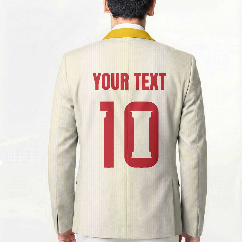 Custom Spain National Football Blazer Pinstripe Flag with Royal Crest