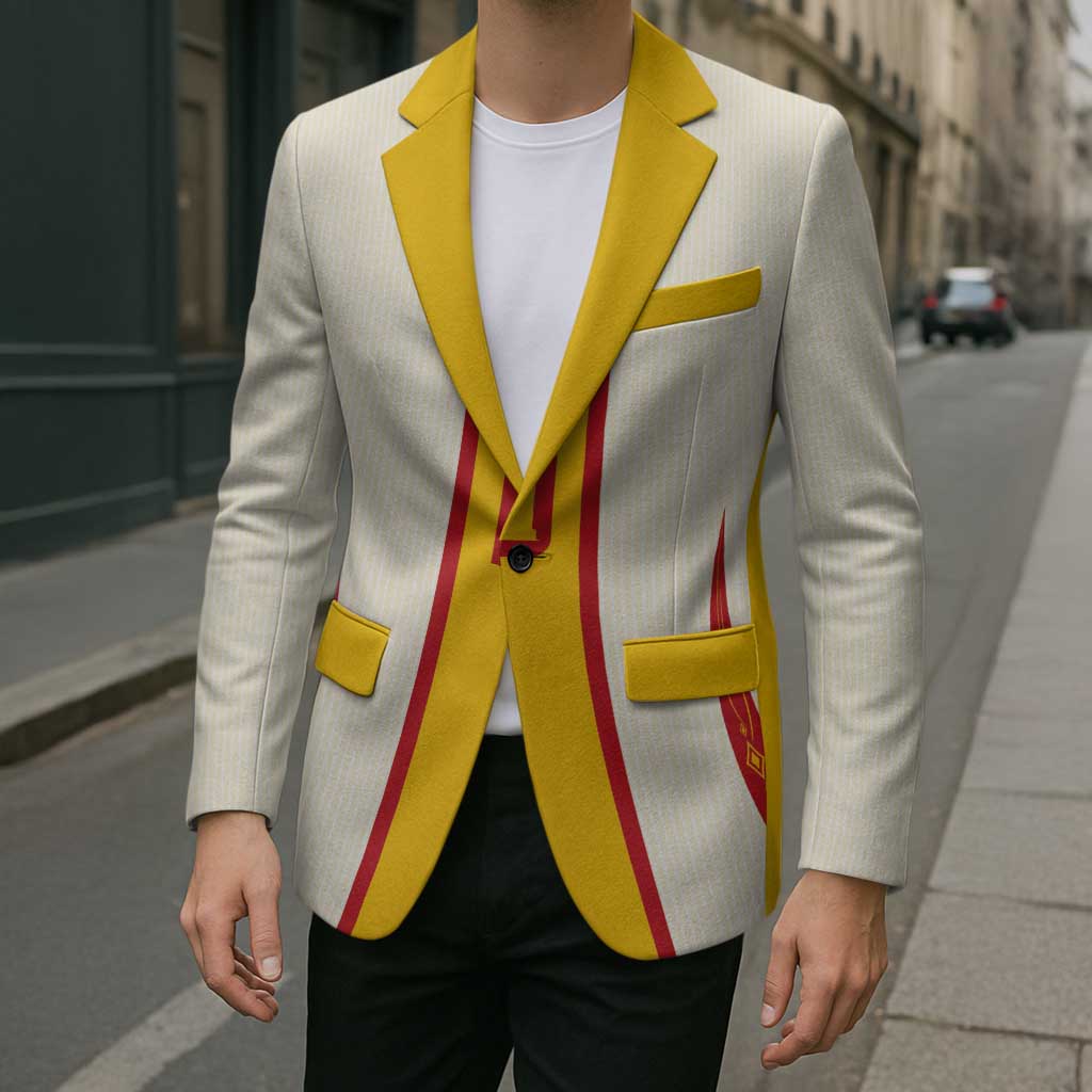 Custom Spain National Football Blazer Pinstripe Flag with Royal Crest