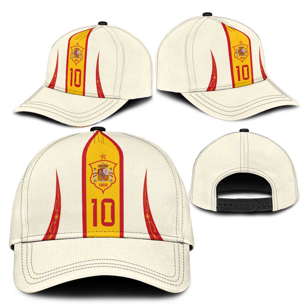 Custom Spain National Football Classic Cap Pinstripe Flag with Royal Crest