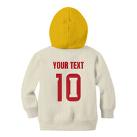 Custom Spain National Football Kid Hoodie Pinstripe Flag with Royal Crest