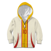 Custom Spain National Football Kid Hoodie Pinstripe Flag with Royal Crest