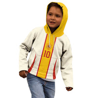 Custom Spain National Football Kid Hoodie Pinstripe Flag with Royal Crest