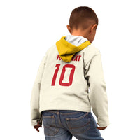 Custom Spain National Football Kid Hoodie Pinstripe Flag with Royal Crest