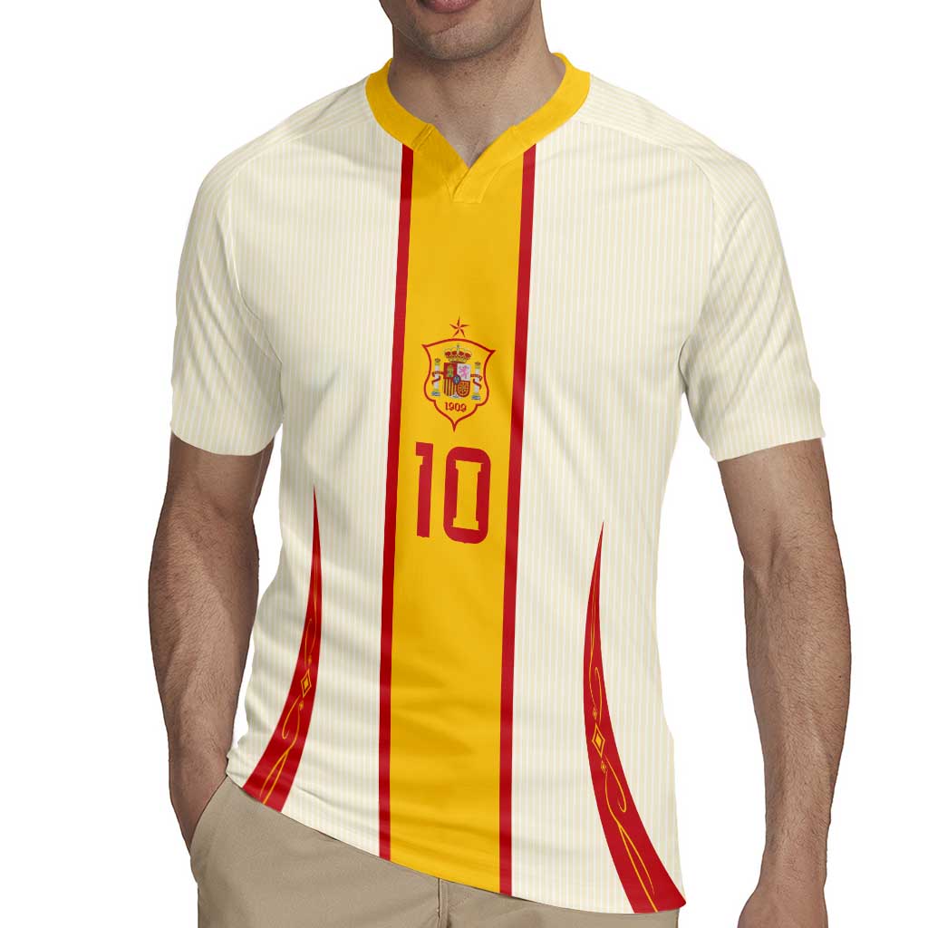 Custom Spain National Football Rugby Jersey Pinstripe Flag with Royal Crest