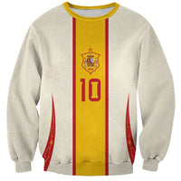 Custom Spain National Football Sweatshirt Pinstripe Flag with Royal Crest