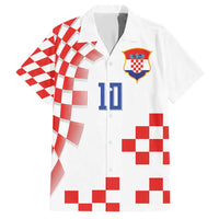 Custom Croatia National Football Hawaiian Shirt Dynamic Red Heritage Checkerboard Pattern