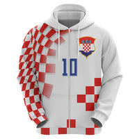 Custom Croatia National Football Hoodie Dynamic Red Heritage Checkerboard Pattern