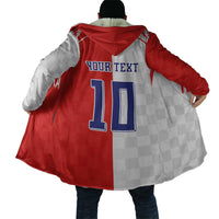 Custom Croatia Hrvatska Football Cloak Halftone Checkerboard National Crest