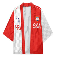Custom Croatia Hrvatska Football Kimono Halftone Checkerboard National Crest