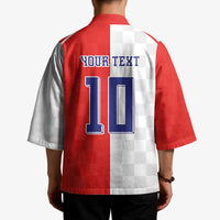 Custom Croatia Hrvatska Football Kimono Halftone Checkerboard National Crest