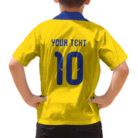 Custom Sweden Sverige Football Hawaiian Shirt Nordic Cross Pattern With Traditional Sverige Heritage Crest