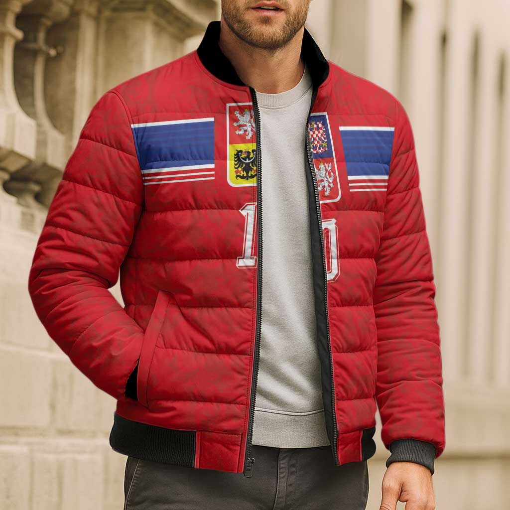 Custom Czech Football Bomber Puffer Jacket Glory 2026 Sporty Style
