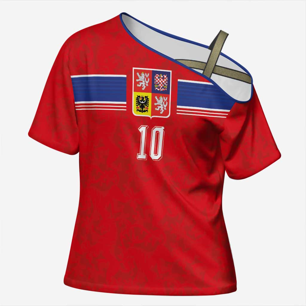 Custom Czech Football Cross Shoulder Shirt Glory 2026 Sporty Style