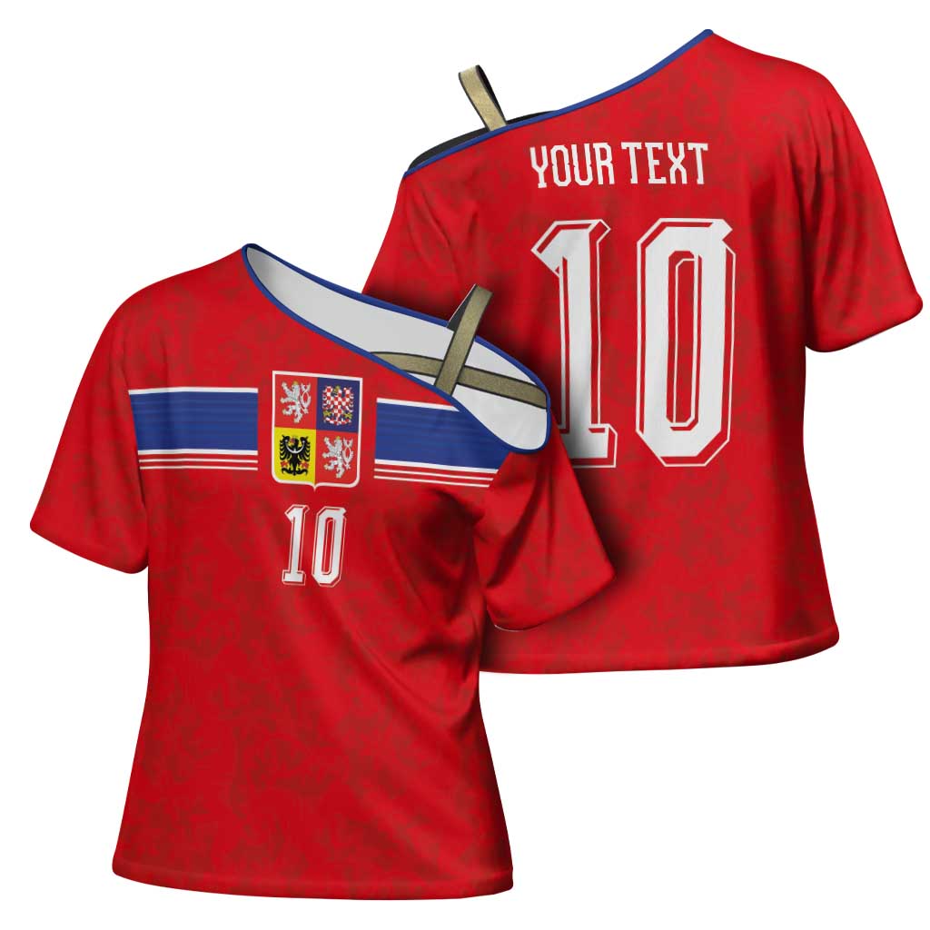 Custom Czech Football Cross Shoulder Shirt Glory 2026 Sporty Style