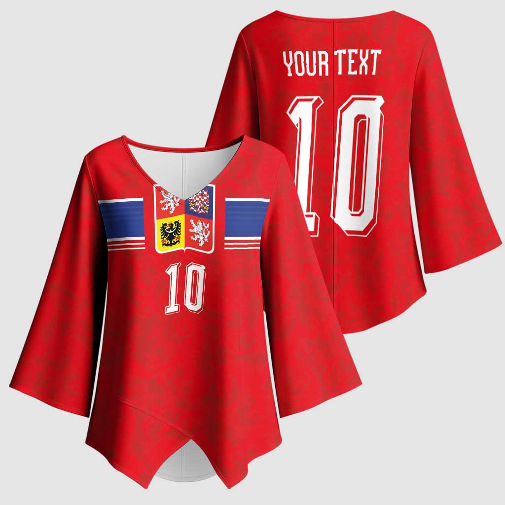 Custom Czech Football Kimono Sleeve Blouse Glory 2026 Sporty Style