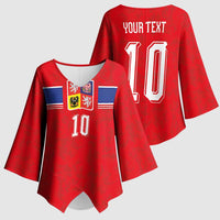 Custom Czech Football Kimono Sleeve Blouse Glory 2026 Sporty Style