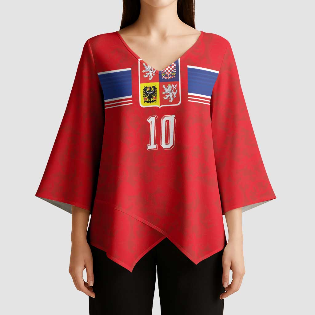 Custom Czech Football Kimono Sleeve Blouse Glory 2026 Sporty Style