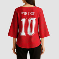 Custom Czech Football Kimono Sleeve Blouse Glory 2026 Sporty Style