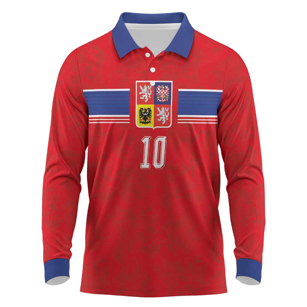 Custom Czech Football Long Sleeve Polo Shirt Glory 2026 Sporty Style