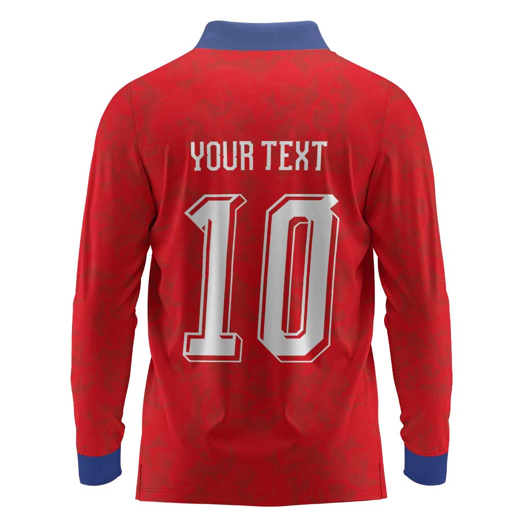 Custom Czech Football Long Sleeve Polo Shirt Glory 2026 Sporty Style
