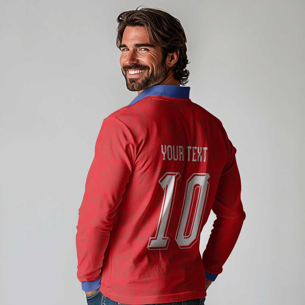Custom Czech Football Long Sleeve Polo Shirt Glory 2026 Sporty Style