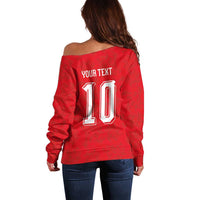 Custom Czech Football Off Shoulder Sweater Glory 2026 Sporty Style