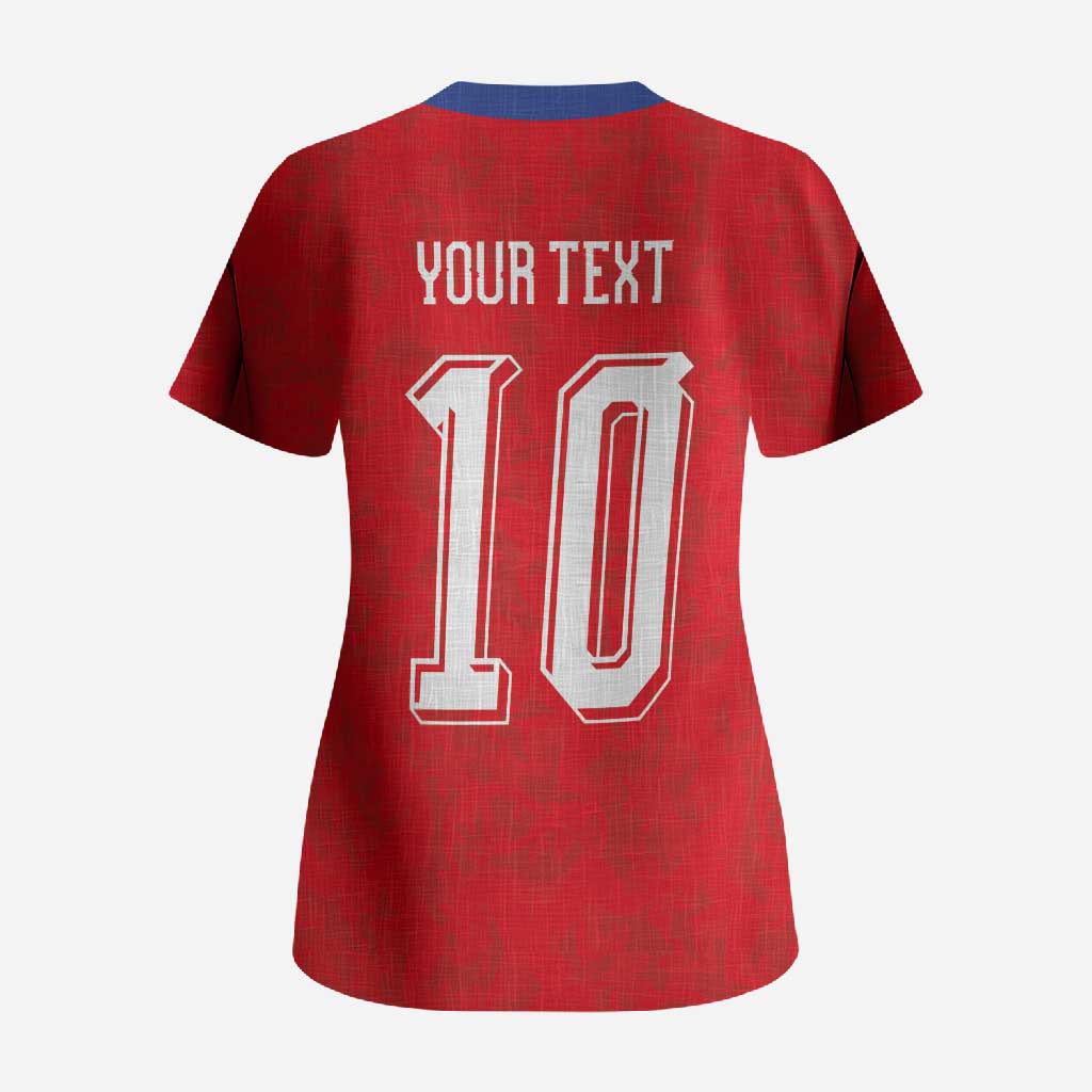 Custom Czech Football Scrub Top Glory 2026 Sporty Style
