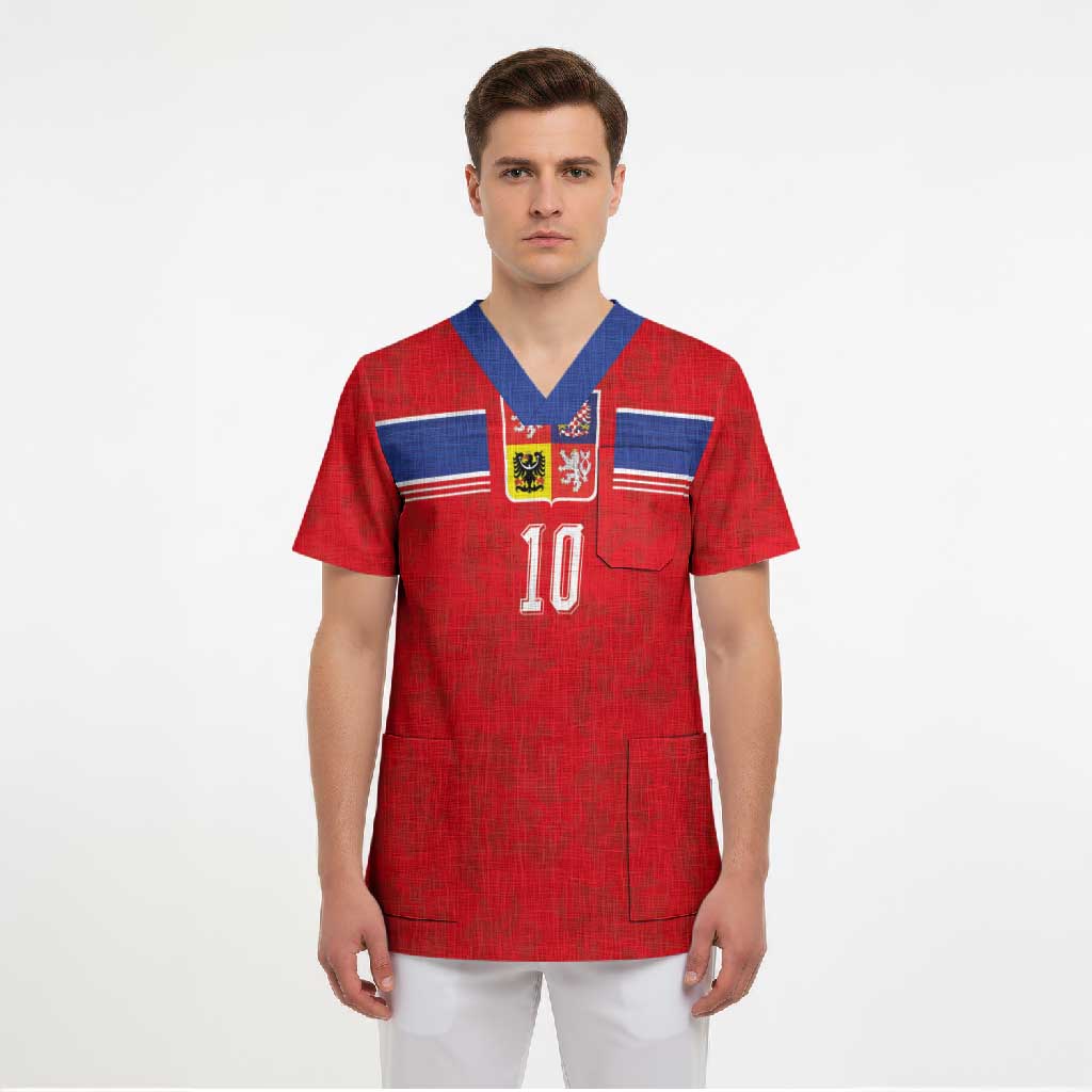Custom Czech Football Scrub Top Glory 2026 Sporty Style