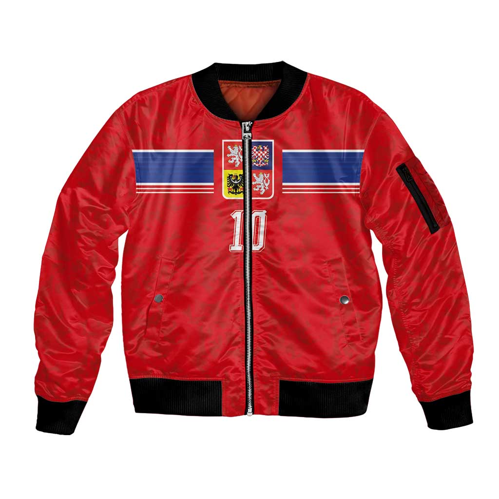 Custom Czech Football Sleeve Zip Bomber Jacket Glory 2026 Sporty Style