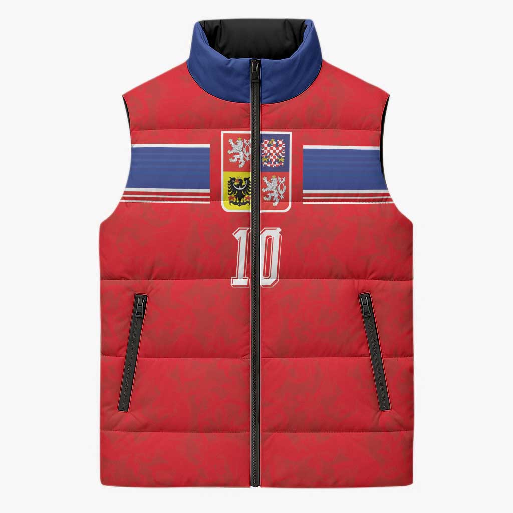 Custom Czech Football Sleeveless Puffer Jacket Glory 2026 Sporty Style