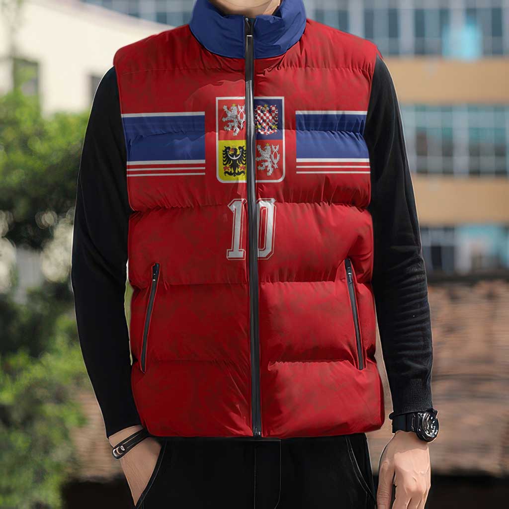 Custom Czech Football Sleeveless Puffer Jacket Glory 2026 Sporty Style