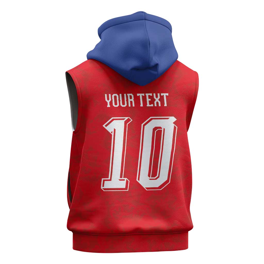 Custom Czech Football Sleeveless Zip Hoodie Glory 2026 Sporty Style