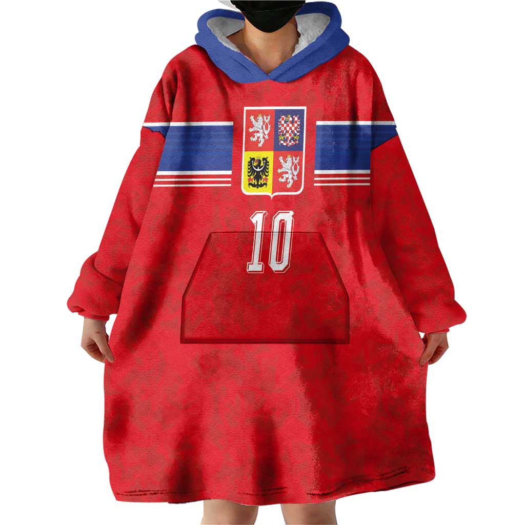 Custom Czech Football Wearable Blanket Hoodie Glory 2026 Sporty Style