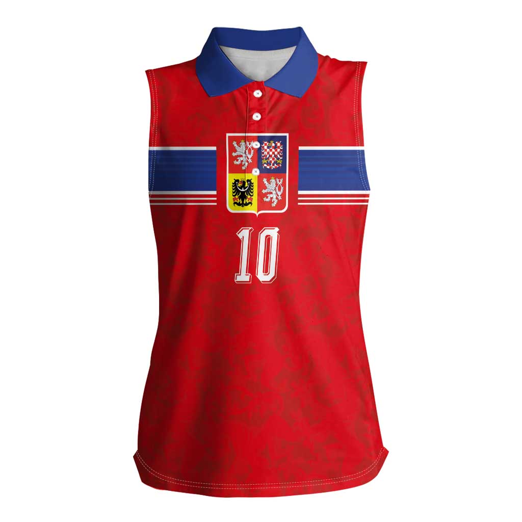 Custom Czech Football Women Sleeveless Polo Shirt Glory 2026 Sporty Style