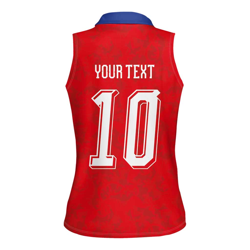 Custom Czech Football Women Sleeveless Polo Shirt Glory 2026 Sporty Style