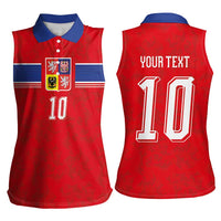 Custom Czech Football Women Sleeveless Polo Shirt Glory 2026 Sporty Style