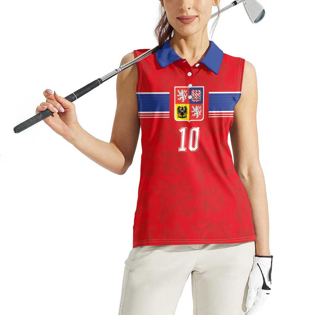 Custom Czech Football Women Sleeveless Polo Shirt Glory 2026 Sporty Style