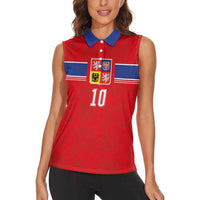 Custom Czech Football Women Sleeveless Polo Shirt Glory 2026 Sporty Style