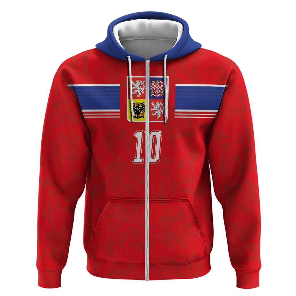 Custom Czech Football Zip Hoodie Glory 2026 Sporty Style