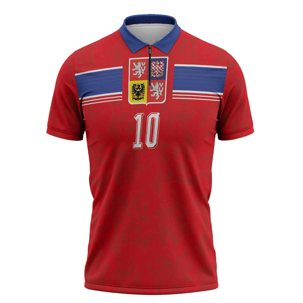 Custom Czech Football Zipper Polo Shirt Glory 2026 Sporty Style