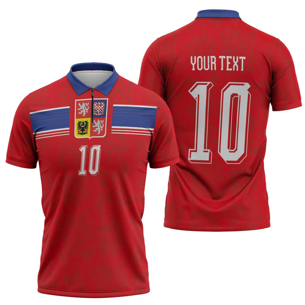 Custom Czech Football Zipper Polo Shirt Glory 2026 Sporty Style