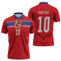 Custom Czech Football Zipper Polo Shirt Glory 2026 Sporty Style