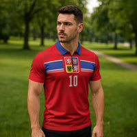 Custom Czech Football Zipper Polo Shirt Glory 2026 Sporty Style