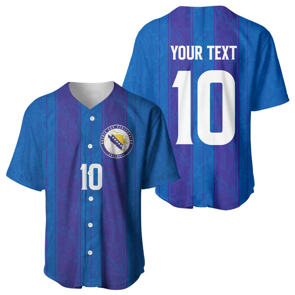 Custom Bosnia and Herzegovina Football Baseball Jersey Zmajevi Glory 2026